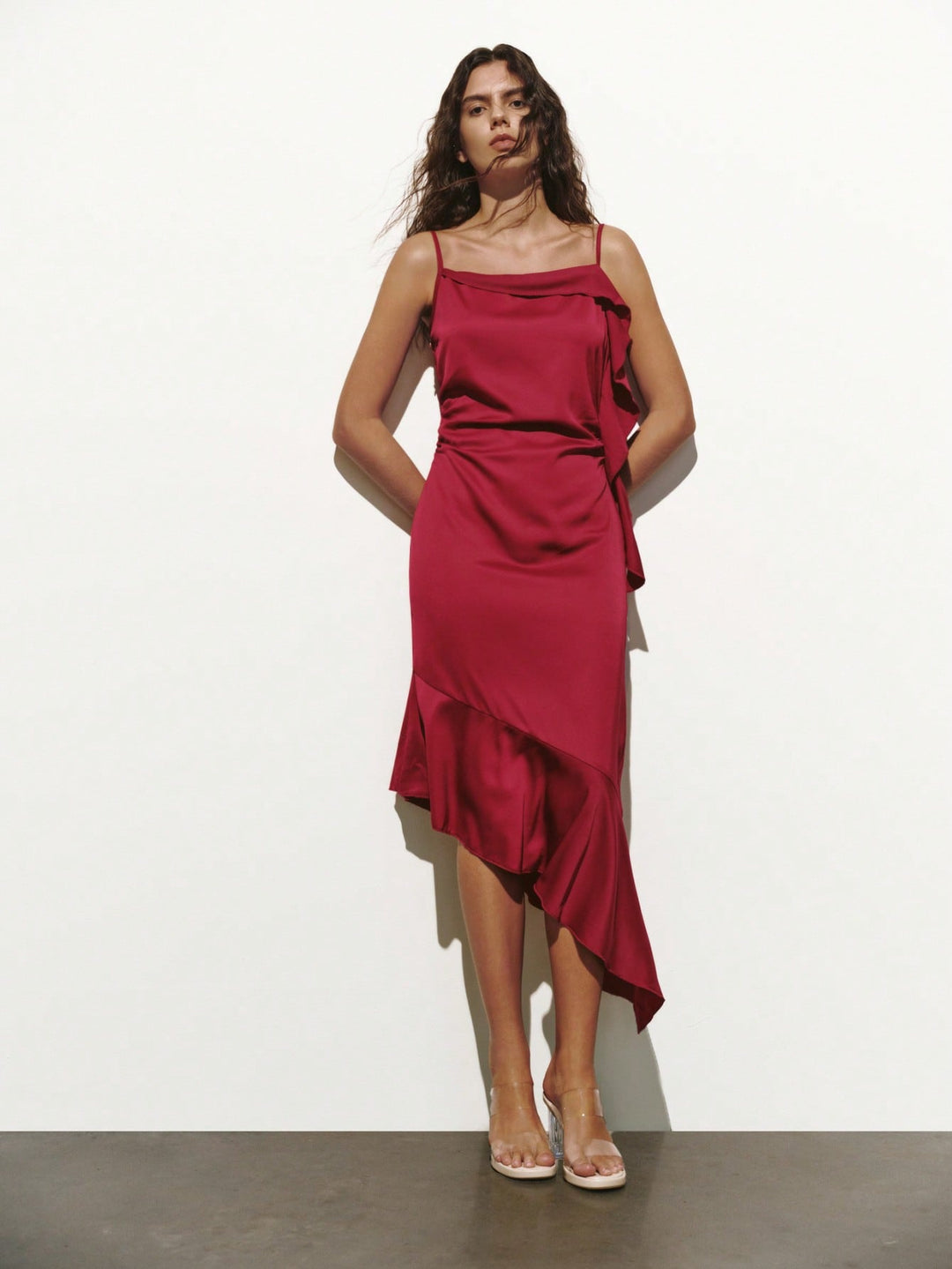Rochie midi SHEIN, vișiniu