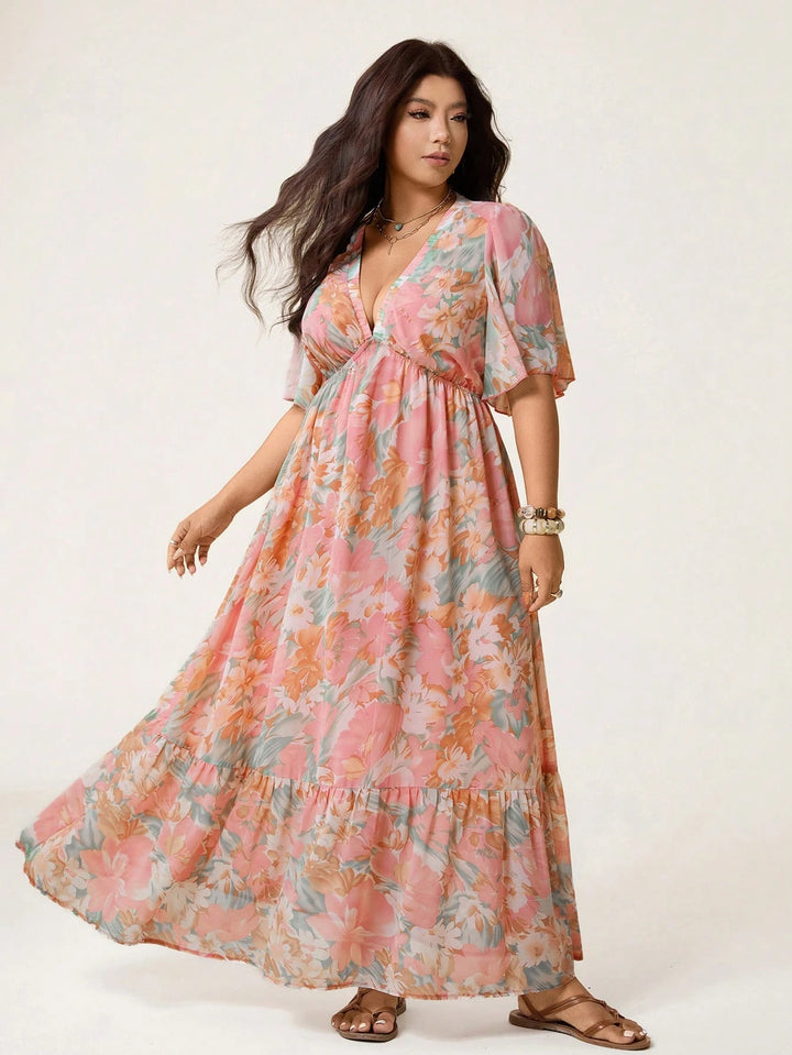 Rochie maxi SHEIN, mix culori