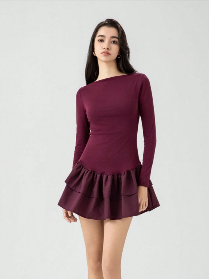 Rochie scurtă SHEIN, vișiniu