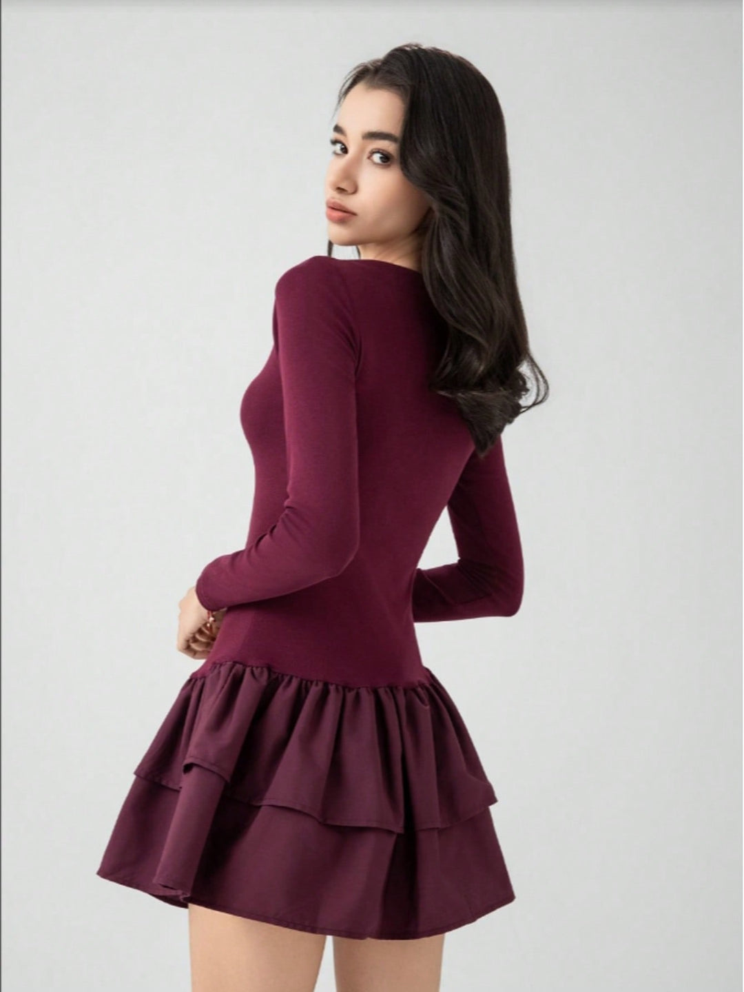 Rochie scurtă SHEIN, vișiniu