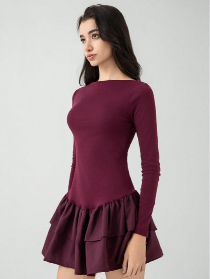 Rochie scurtă SHEIN, vișiniu