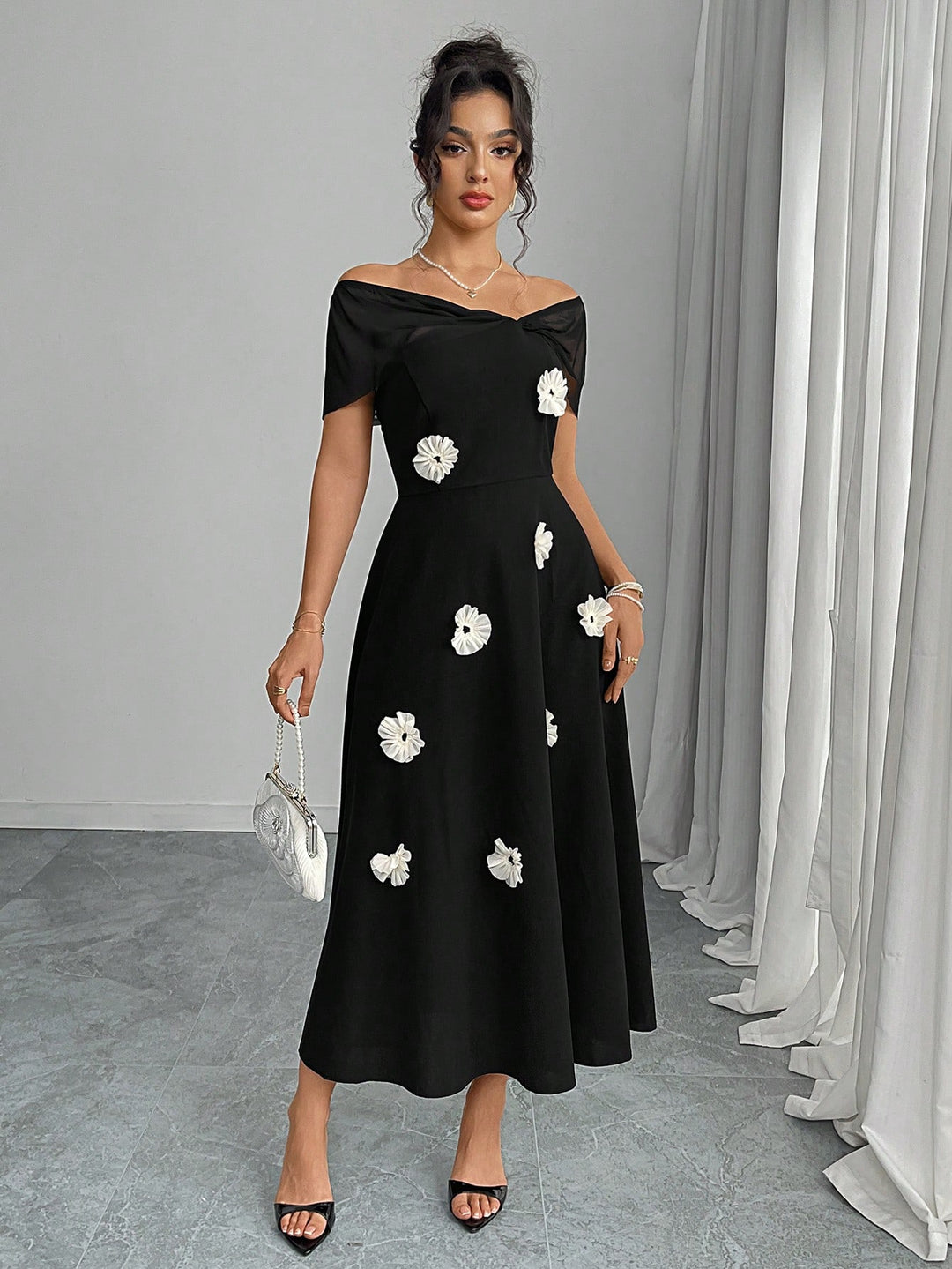 Rochie midi SHEIN, negru