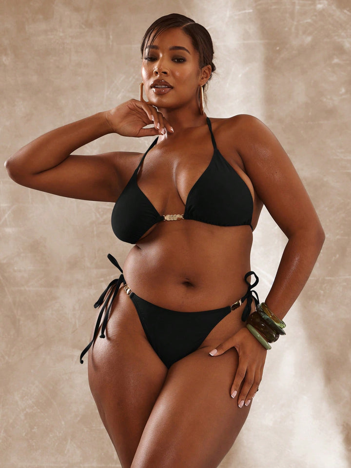 Sutien de baie SHEIN, negru