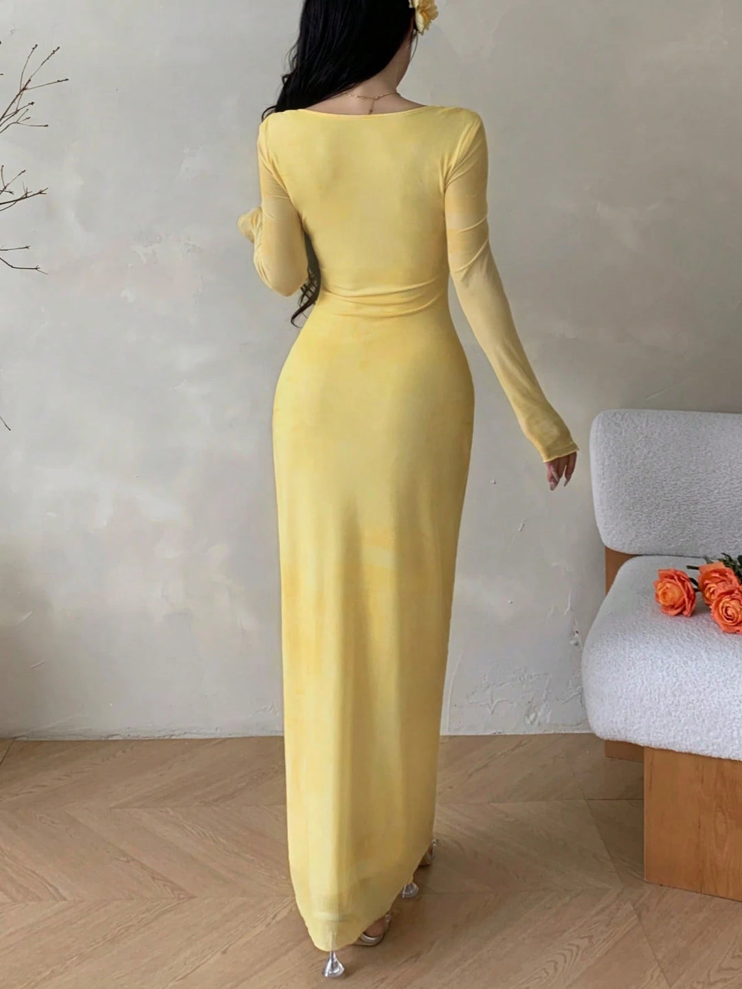 Rochie maxi SHEIN, galben