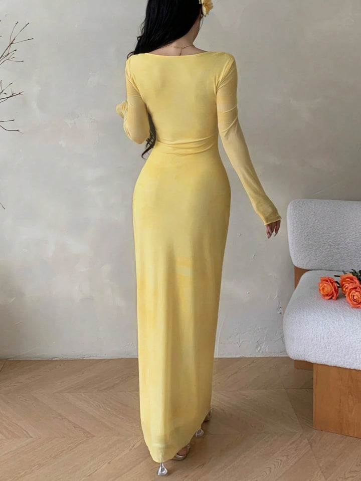Rochie maxi SHEIN, galben