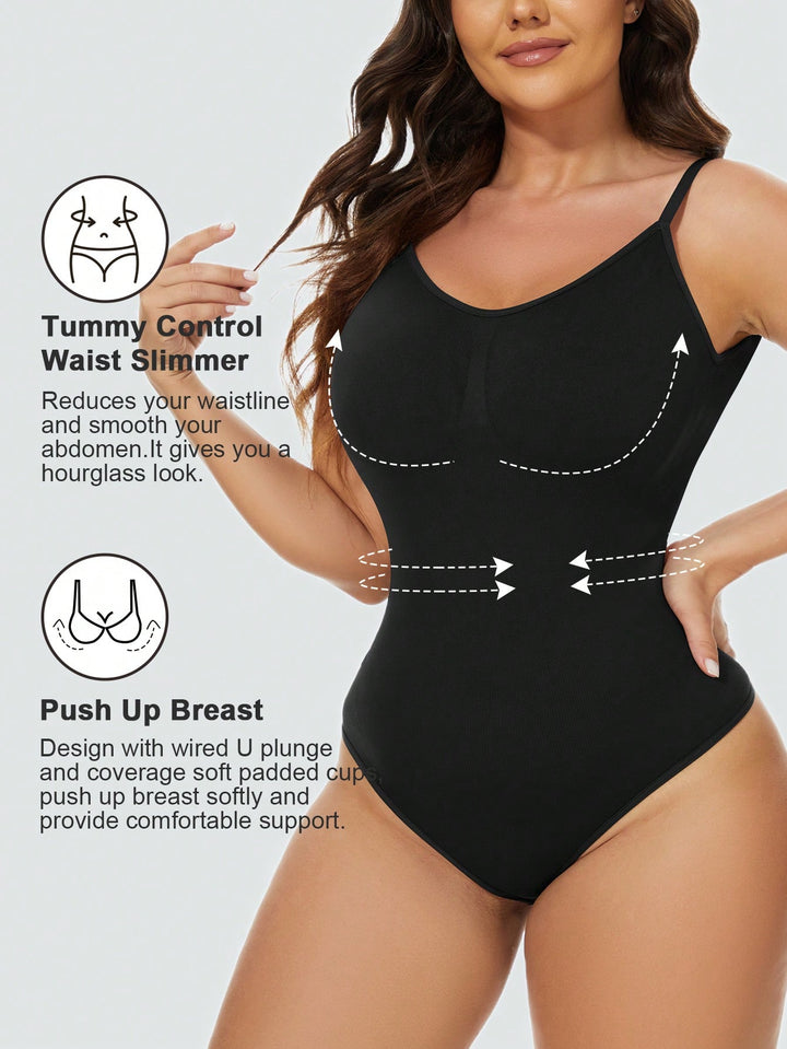 SHEIN alakformáló body, fekete
