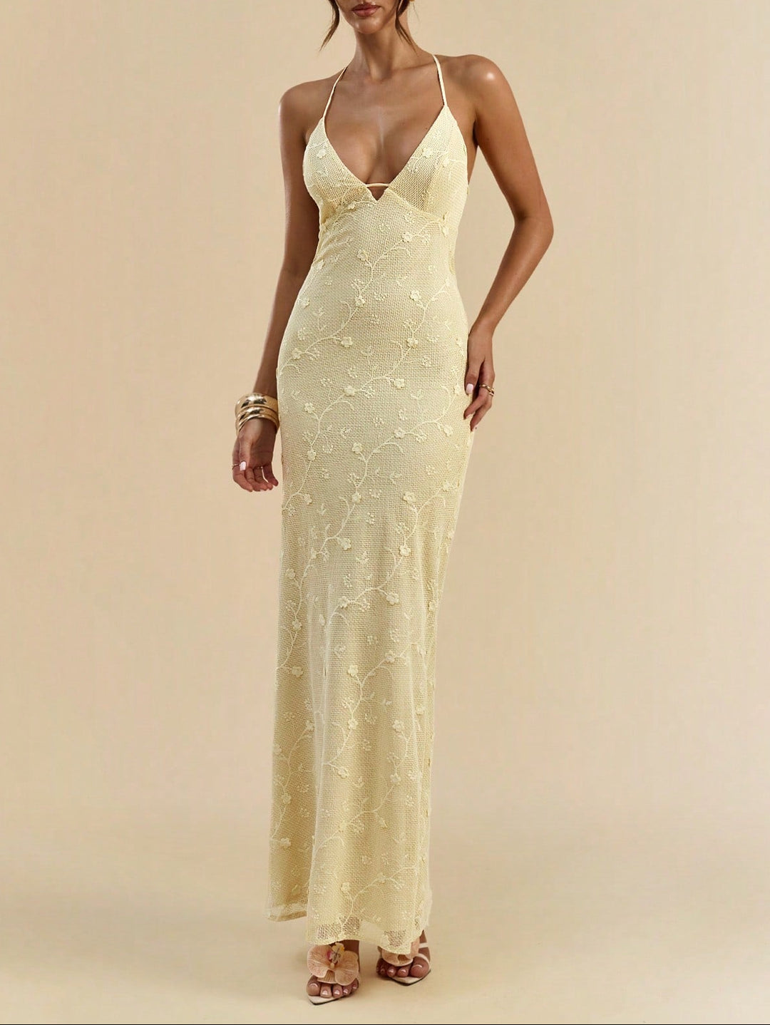 Rochie maxi Shein, galben