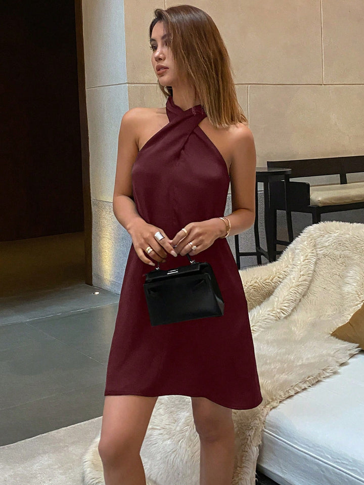 Rochie scurtă SHEIN, vișiniu