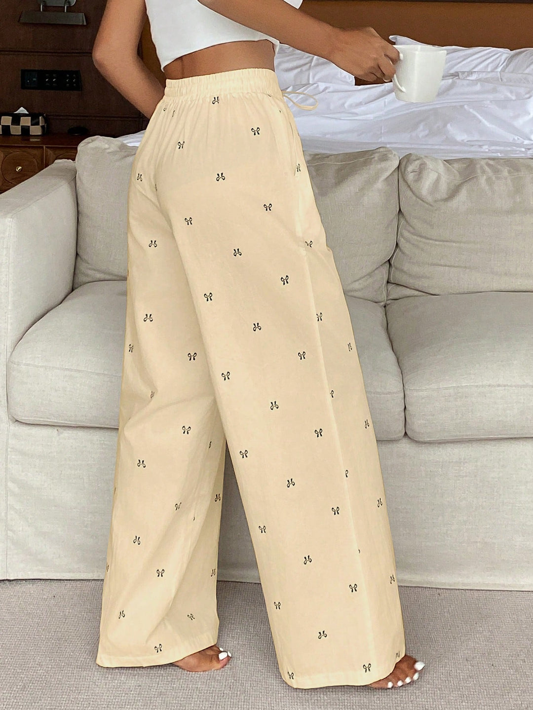 Pantaloni de pijama SHEIN, galben