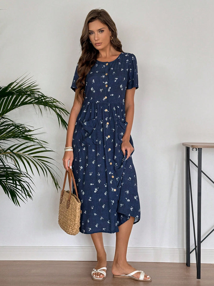 Rochie midi SHEIN, mix culori