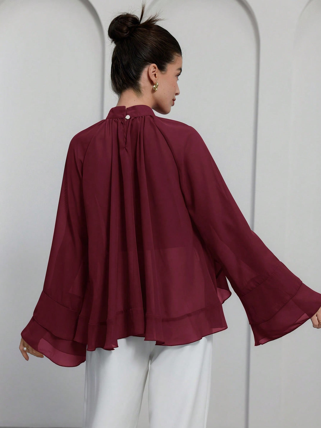 SHEIN blúz, bordó