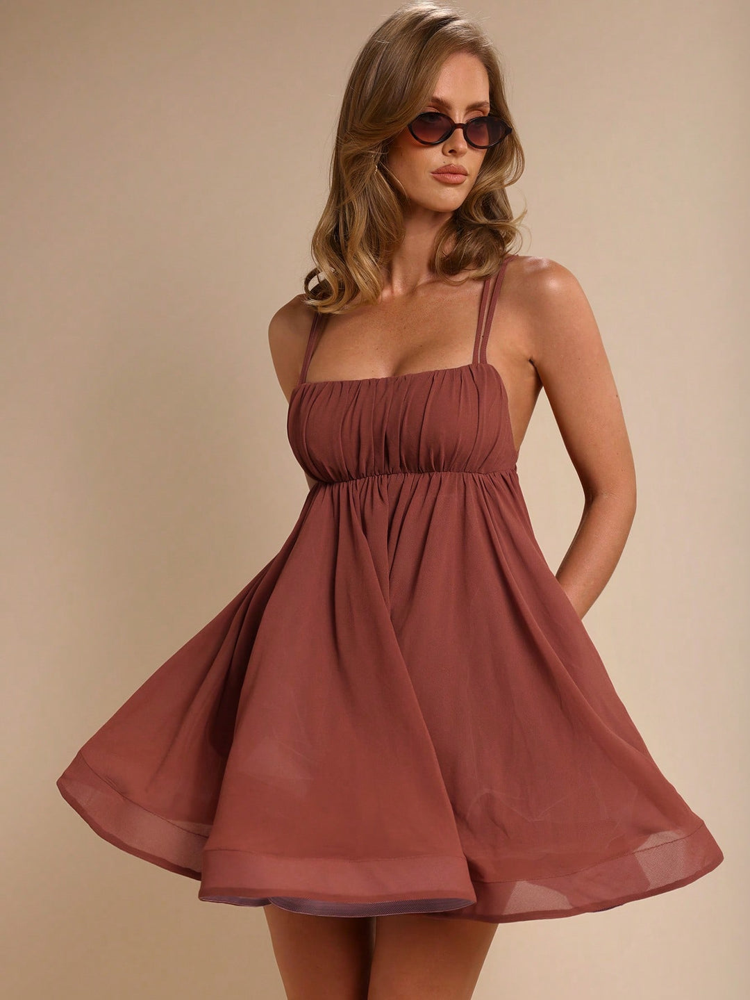 Rochie mini SHEIN, maro