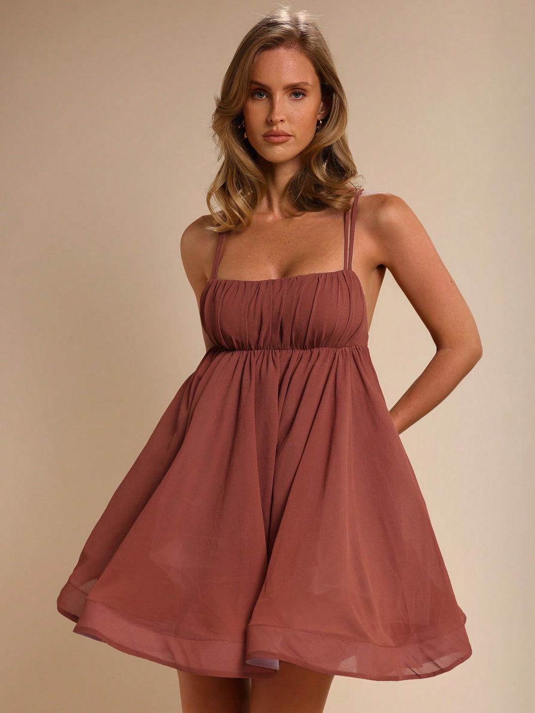 Rochie mini SHEIN, maro