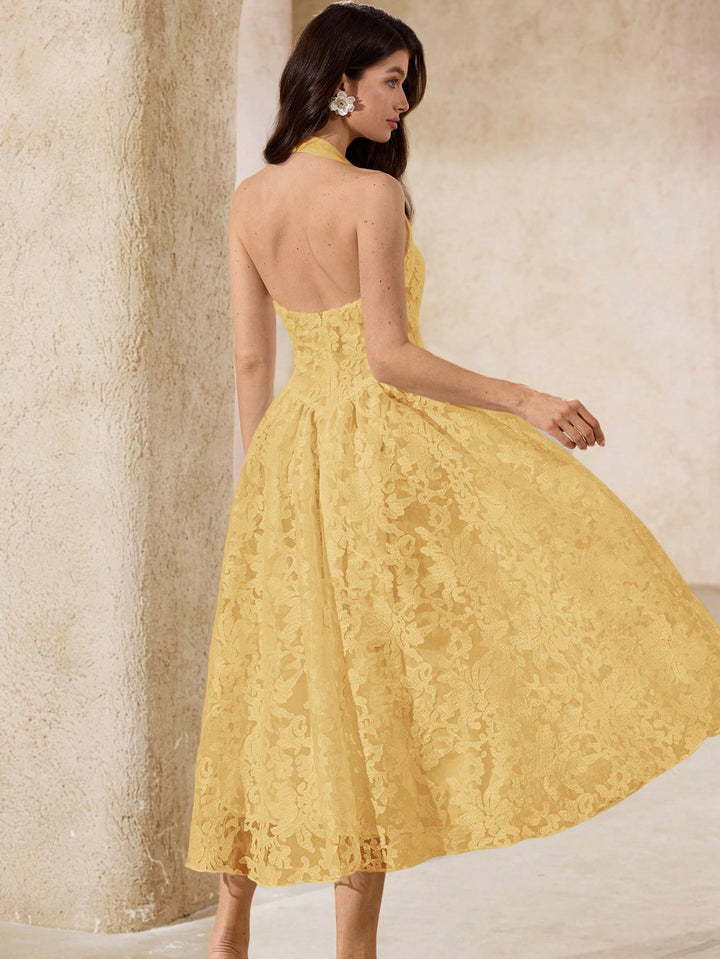 Rochie midi SHEIN, galben