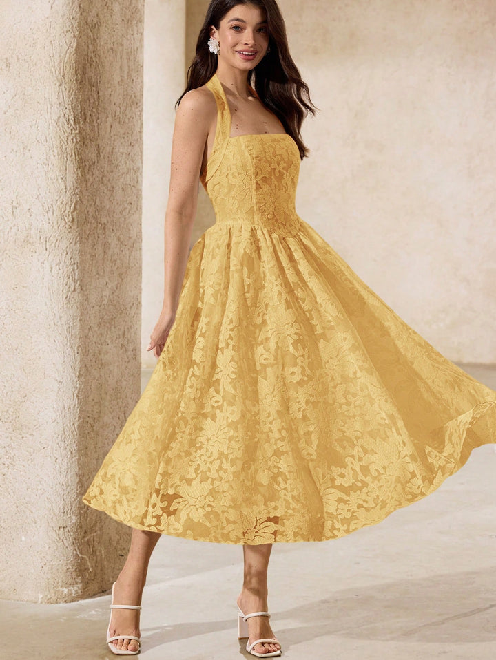 Rochie midi SHEIN, galben