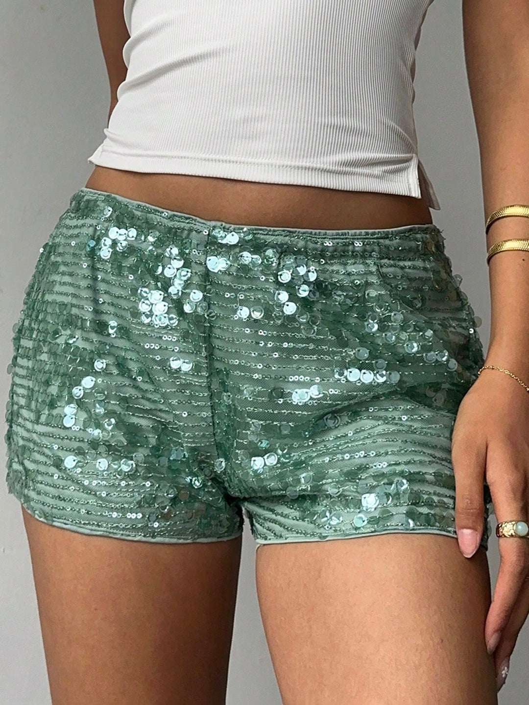 Pantaloni scurți SHEIN, verde