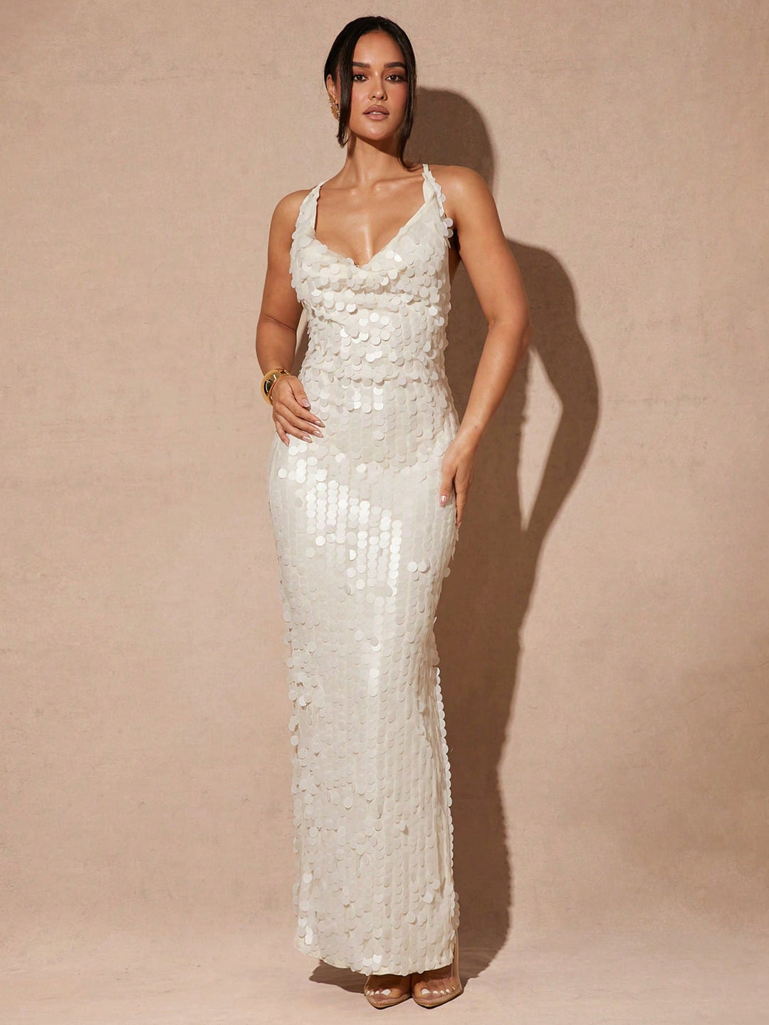 Rochie maxi SHEIN, portocaliu