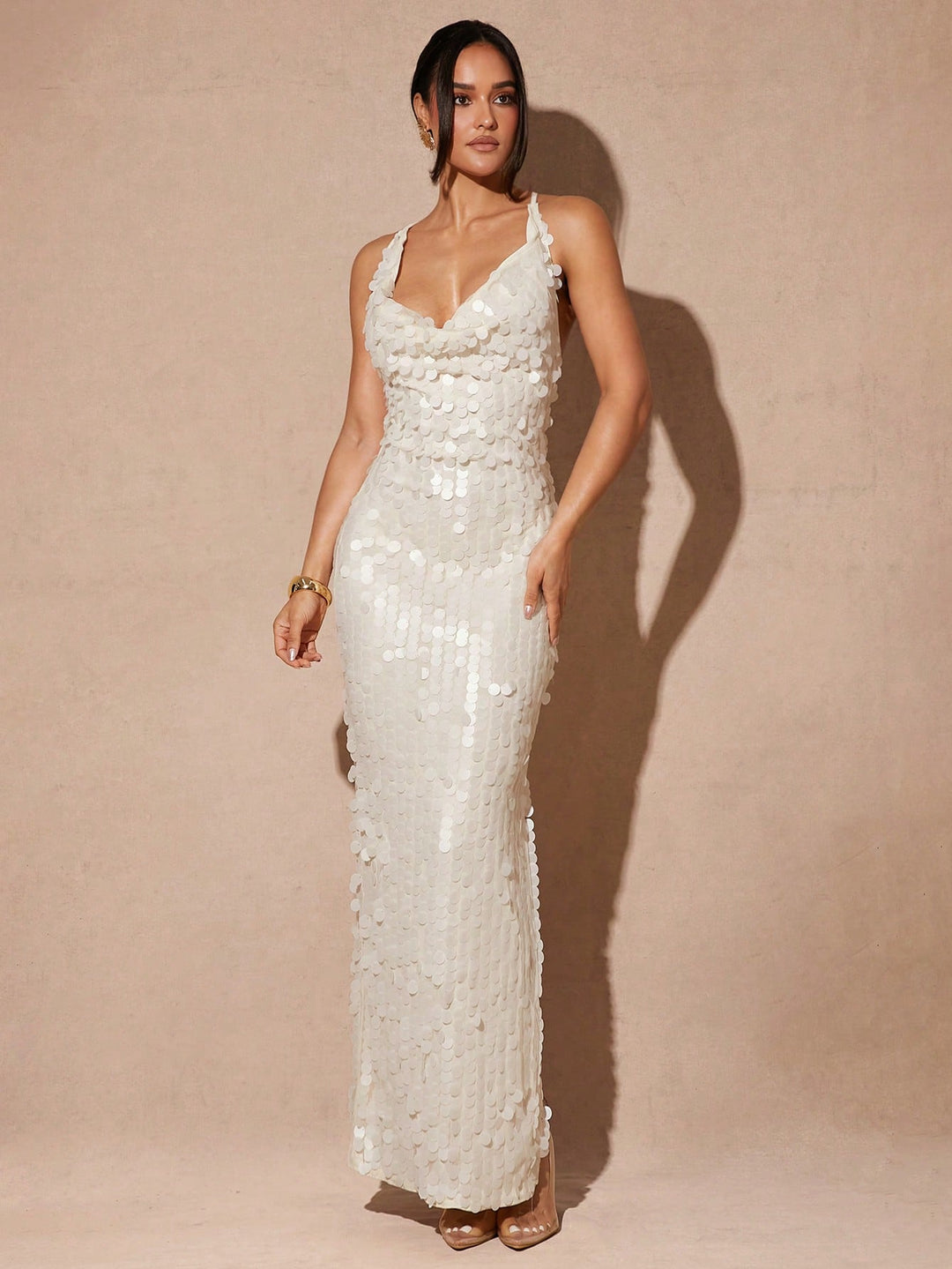 Rochie maxi SHEIN, portocaliu
