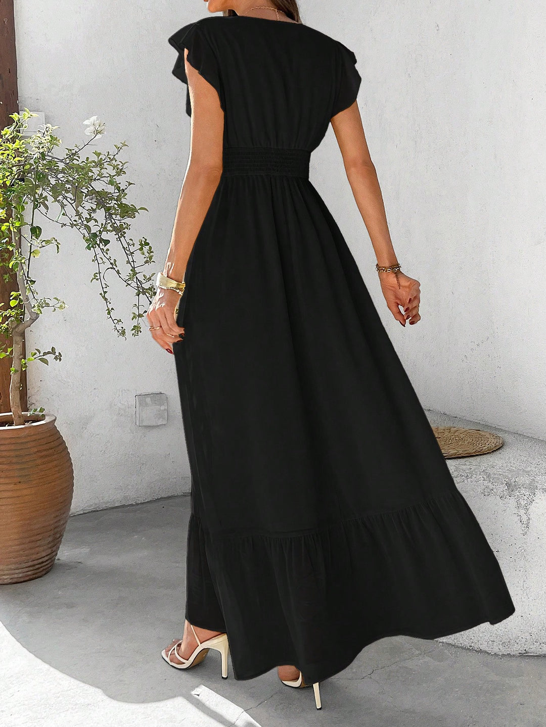 Shein maxi ruha, fekete