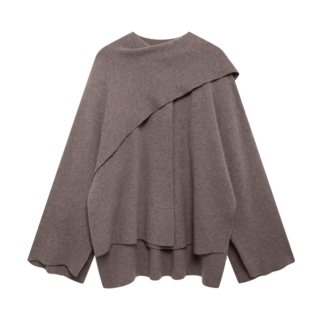Cardigan tricotat SHEIN, maro