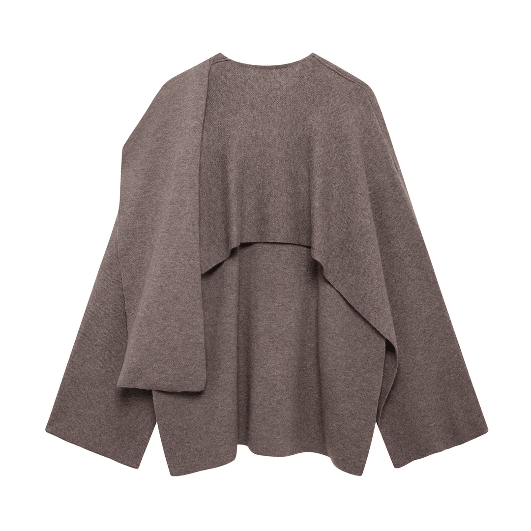 Cardigan tricotat SHEIN, maro