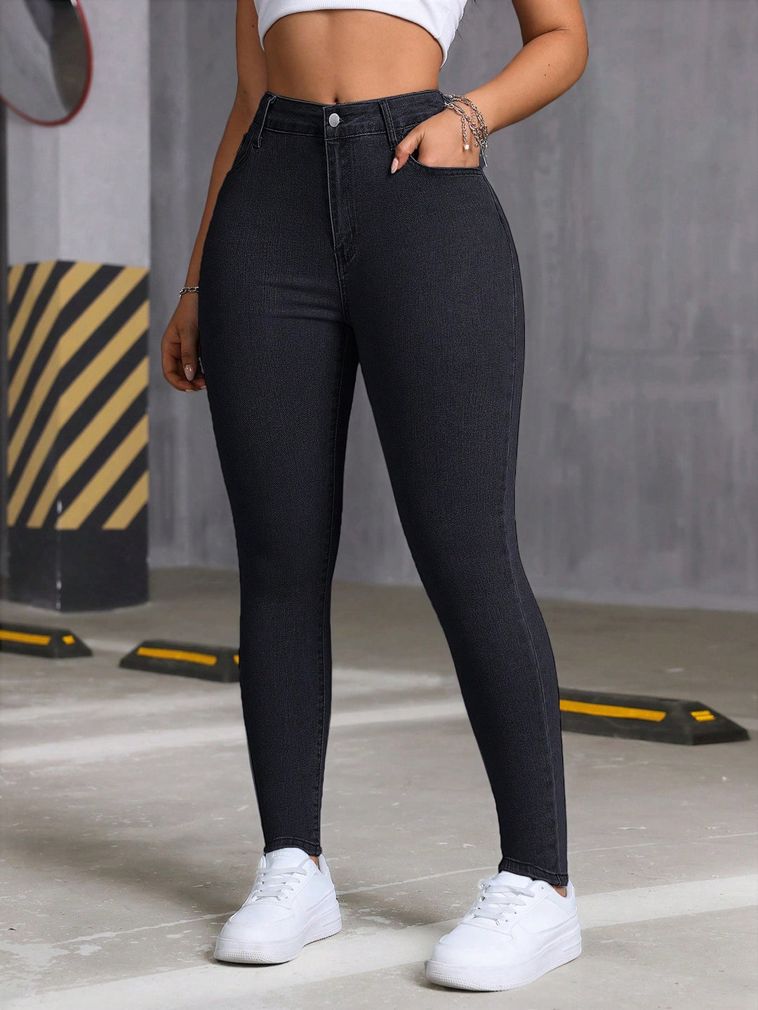 Jeans SHEIN, negru