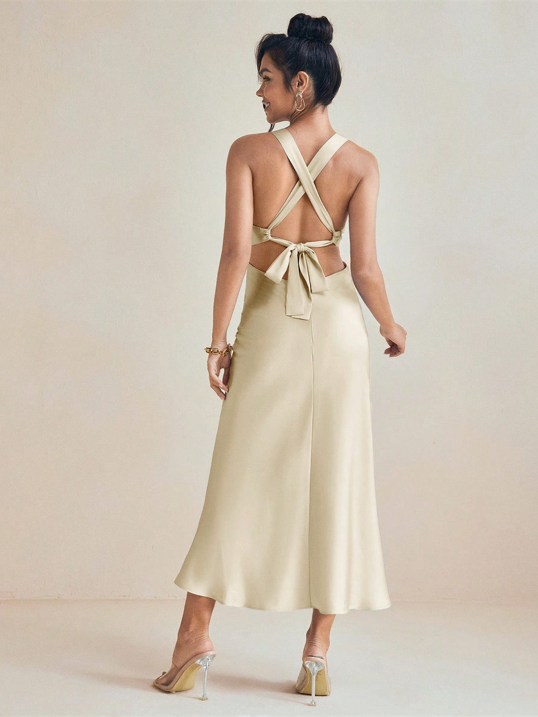 Rochie midi SHEIN, galben