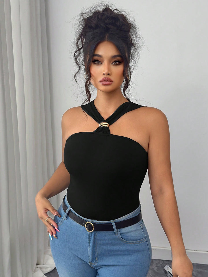 Top SHEIN, negru