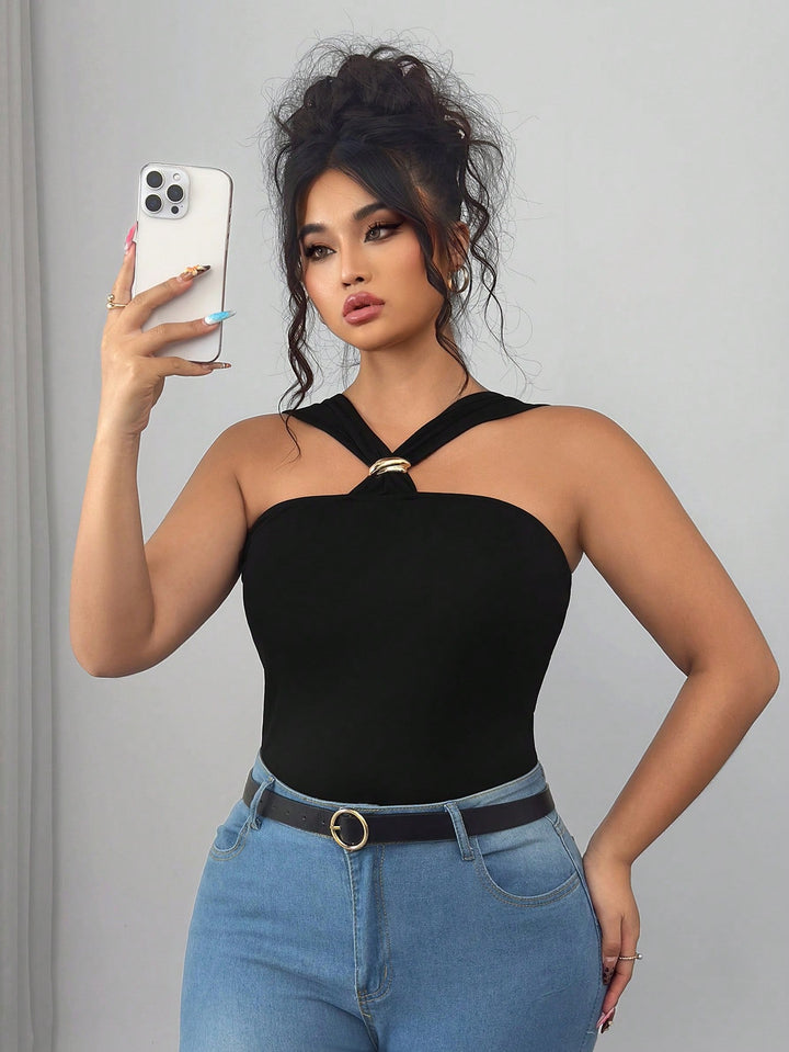 Top SHEIN, negru