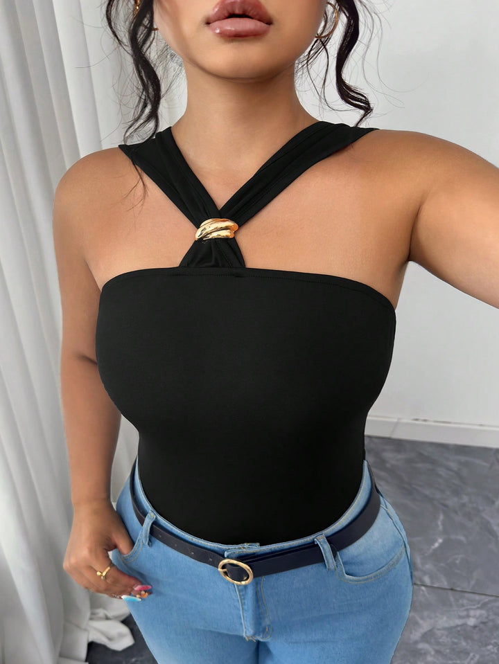 Top SHEIN, negru