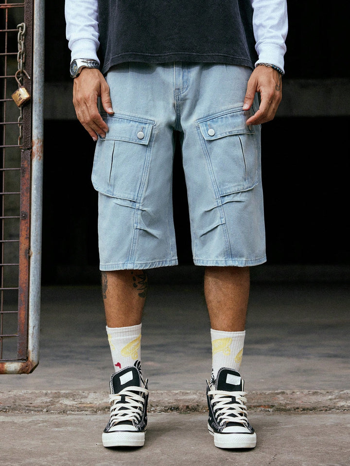 Pantaloni scurți SHEIN, albastru