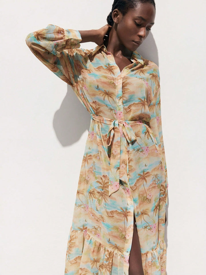 Rochie maxi SHEIN, mix culori