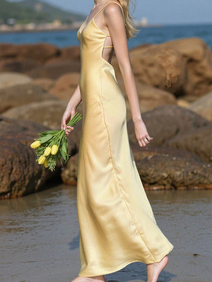 Rochie maxi SHEIN, galben