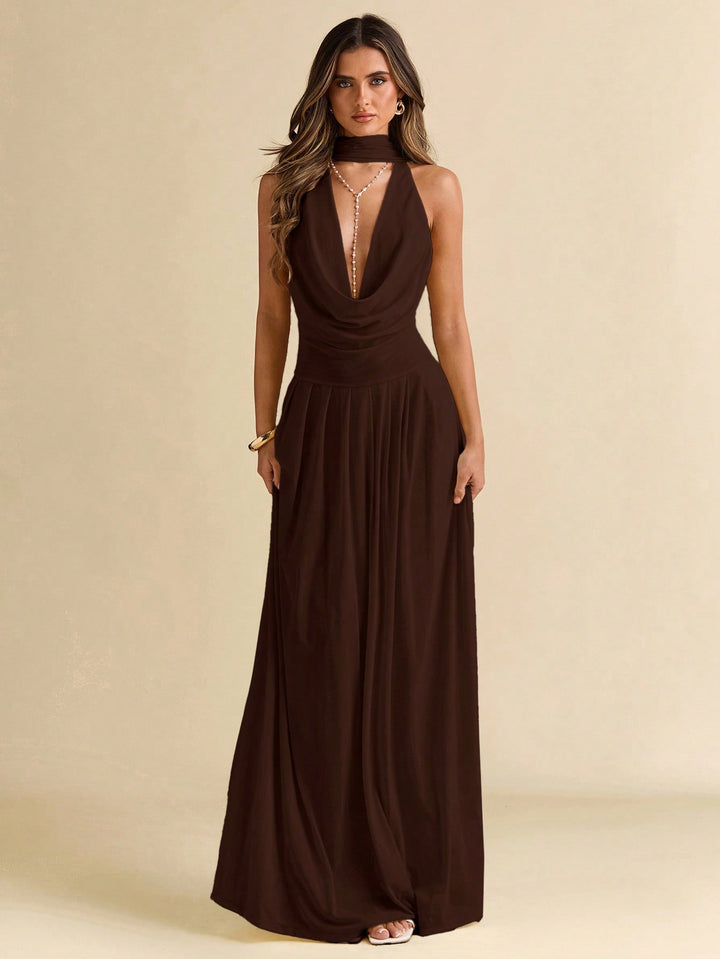 Rochie maxi SHEIN, maro
