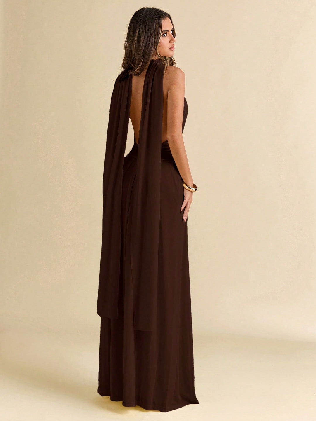 Rochie maxi SHEIN, maro