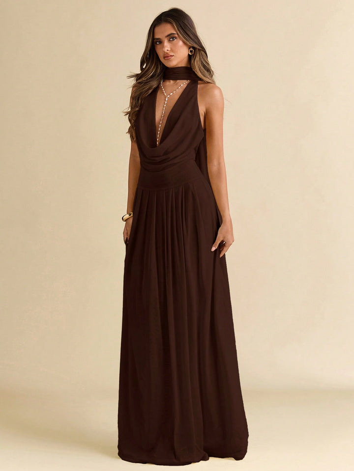 Rochie maxi SHEIN, maro