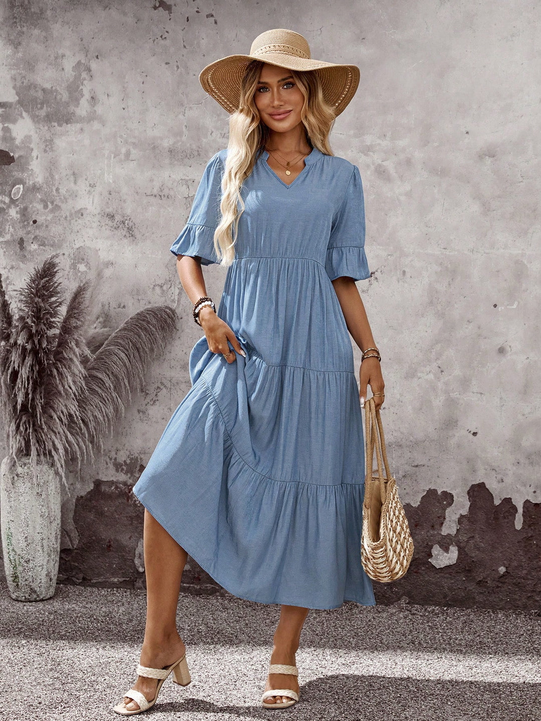 Rochie maxi SHEIN, albastru