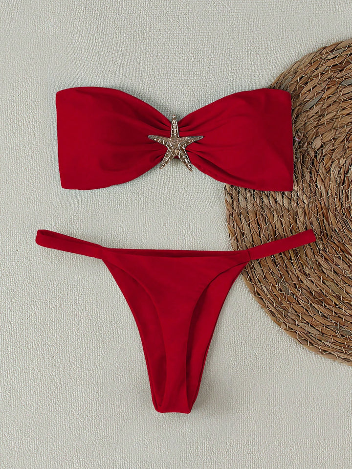 Set bikini SHEIN, roșu