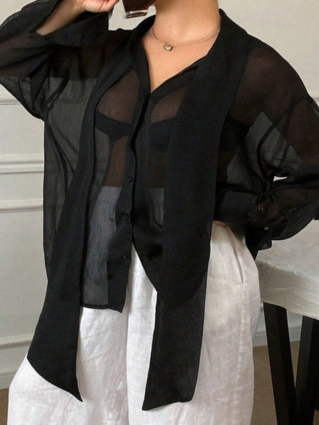 Cămașă SHEIN, negru