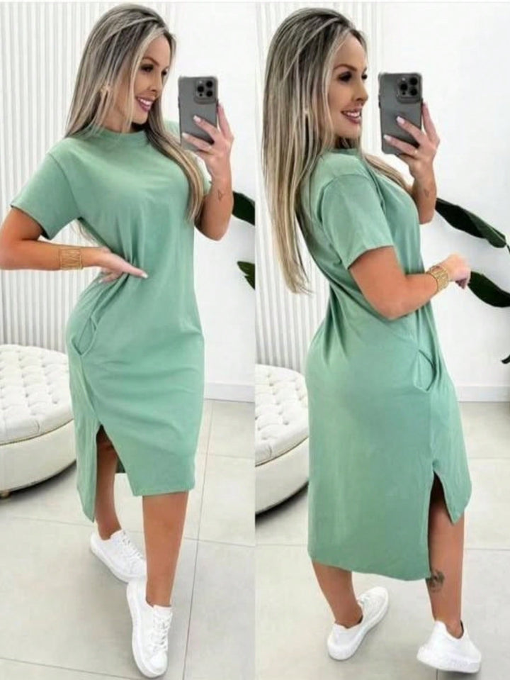Rochie maxi SHEIN, kaki