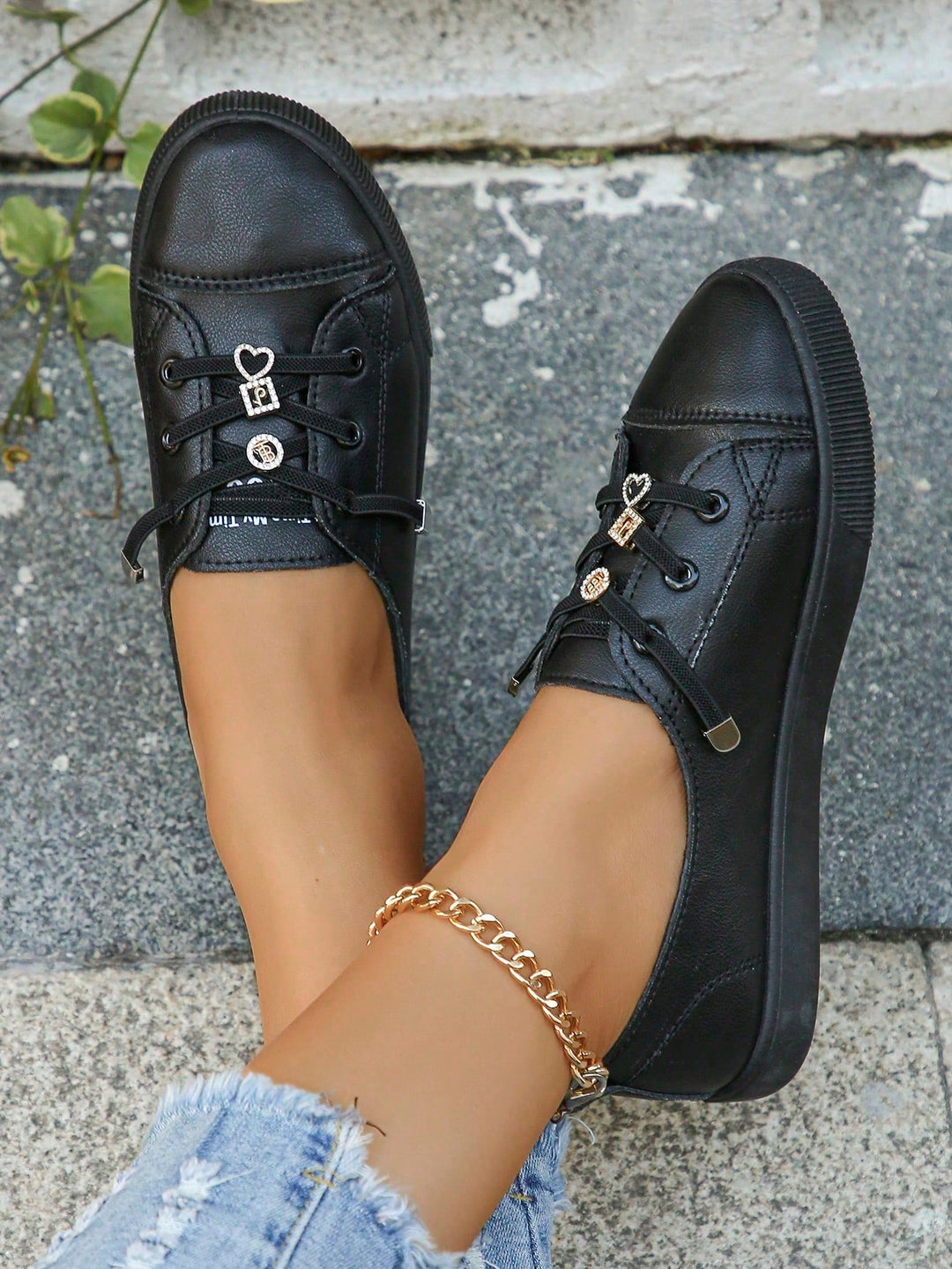 Pantofi sport SHEIN, negru