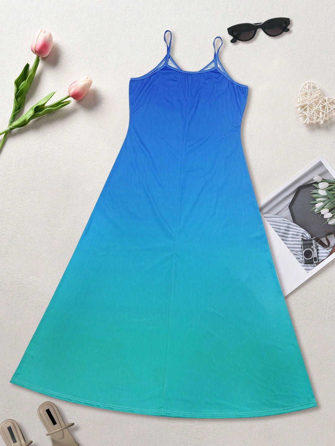 Rochie maxi SHEIN, albastru