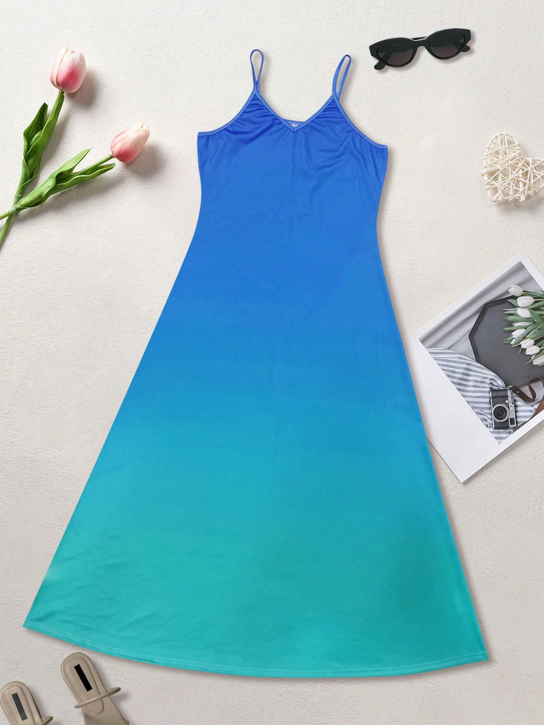 Rochie maxi SHEIN, albastru