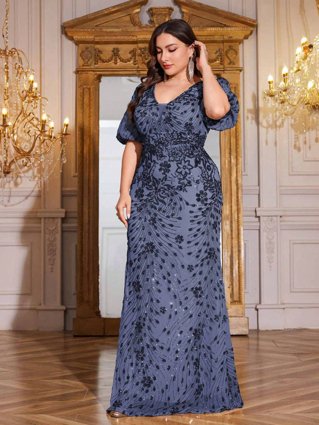 Rochie de seara SHEIN, albastru
