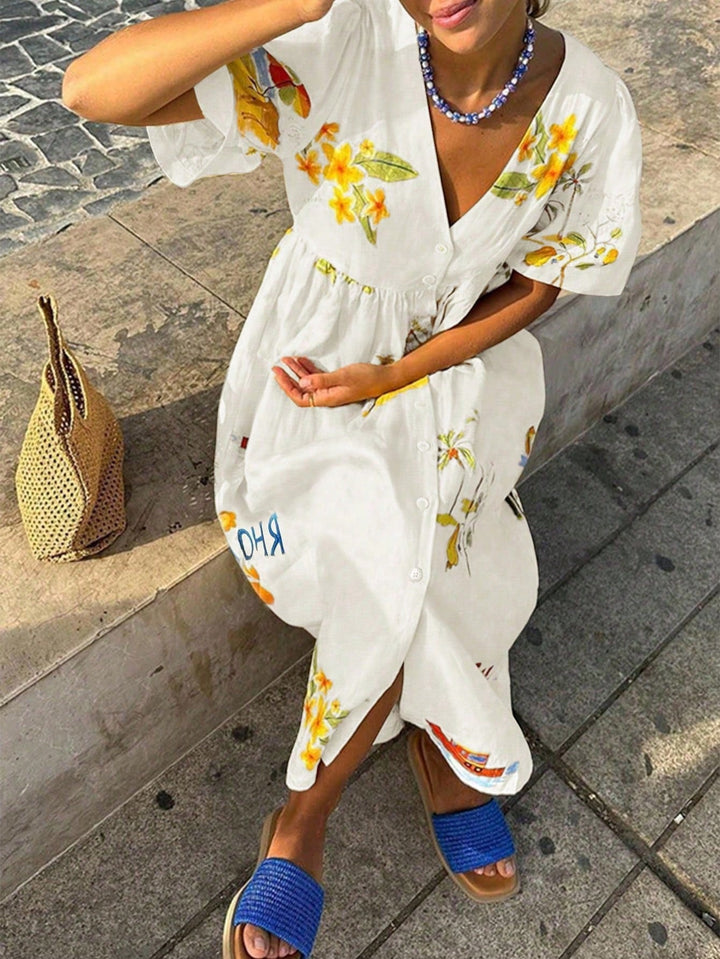 Rochie maxi SHEIN, mix culori