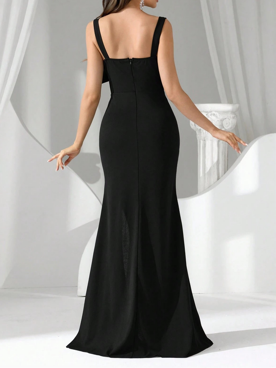 Shein maxi ruha, fekete