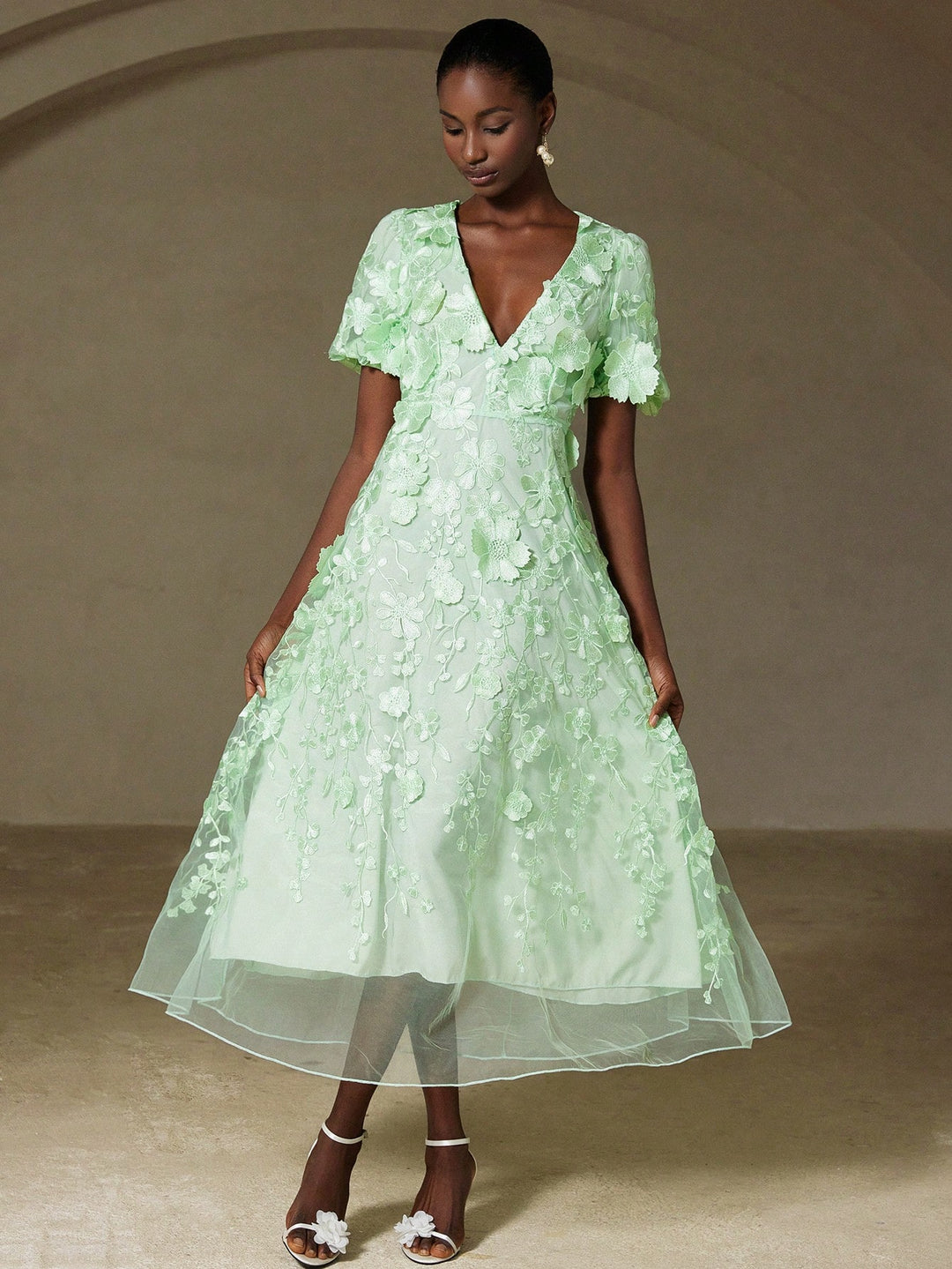 Rochie maxi SHEIN, verde