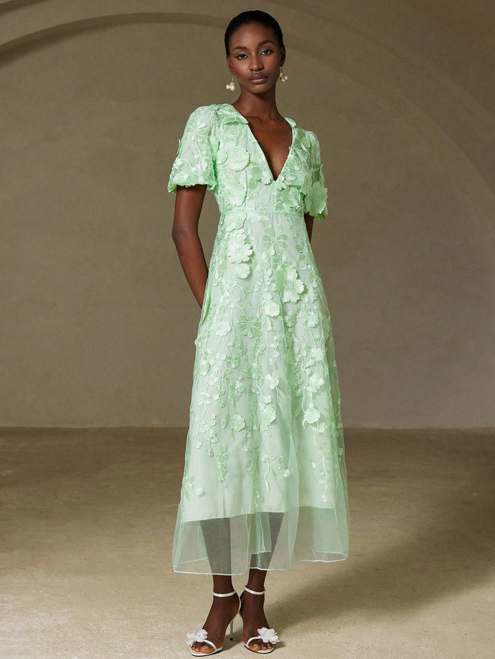 Rochie maxi SHEIN, verde