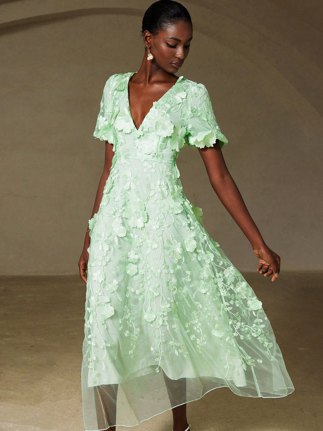 Rochie maxi SHEIN, verde