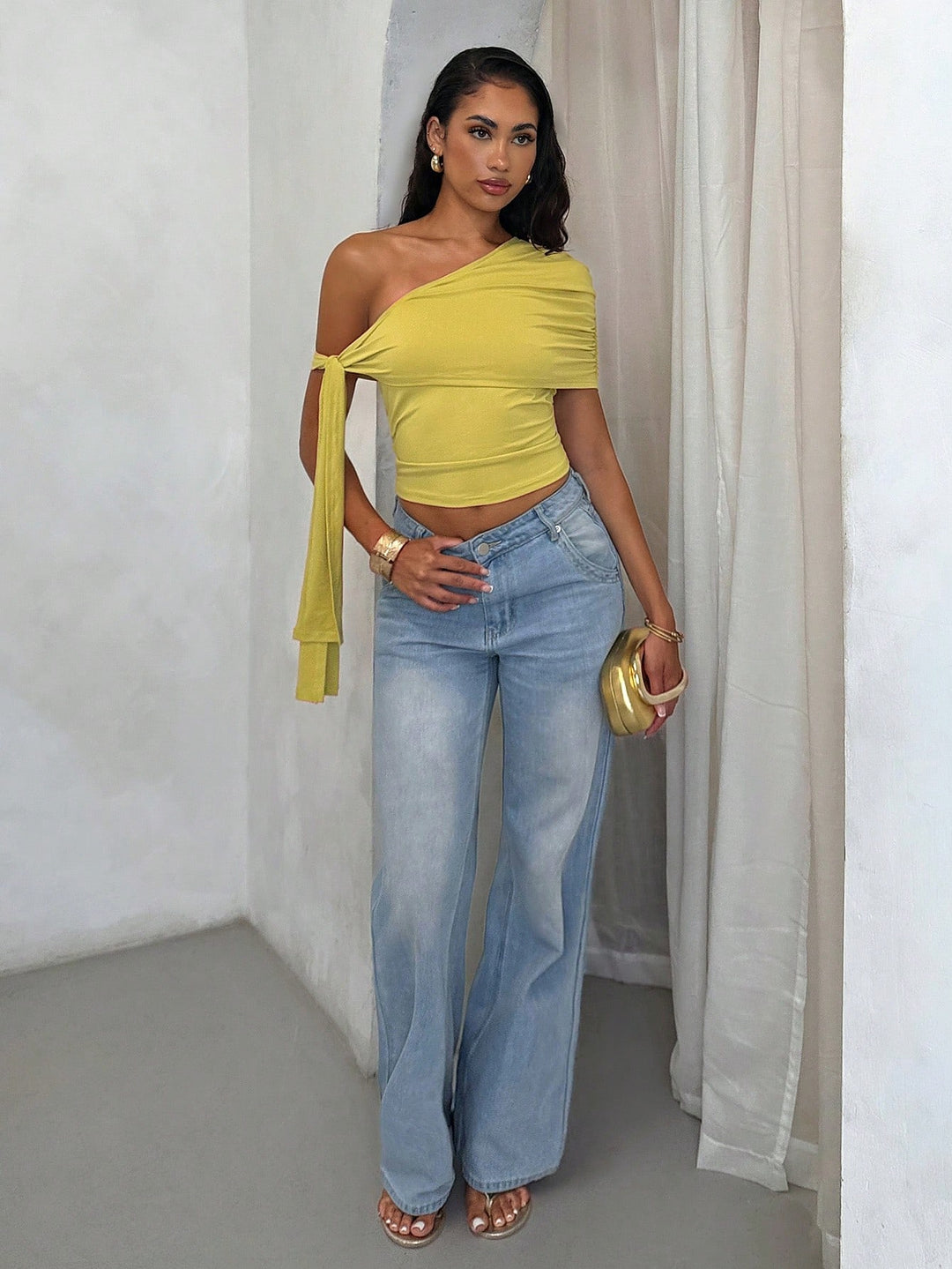 Top SHEIN, galben